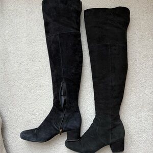 Sam Edelman knee high suede black boots size 8